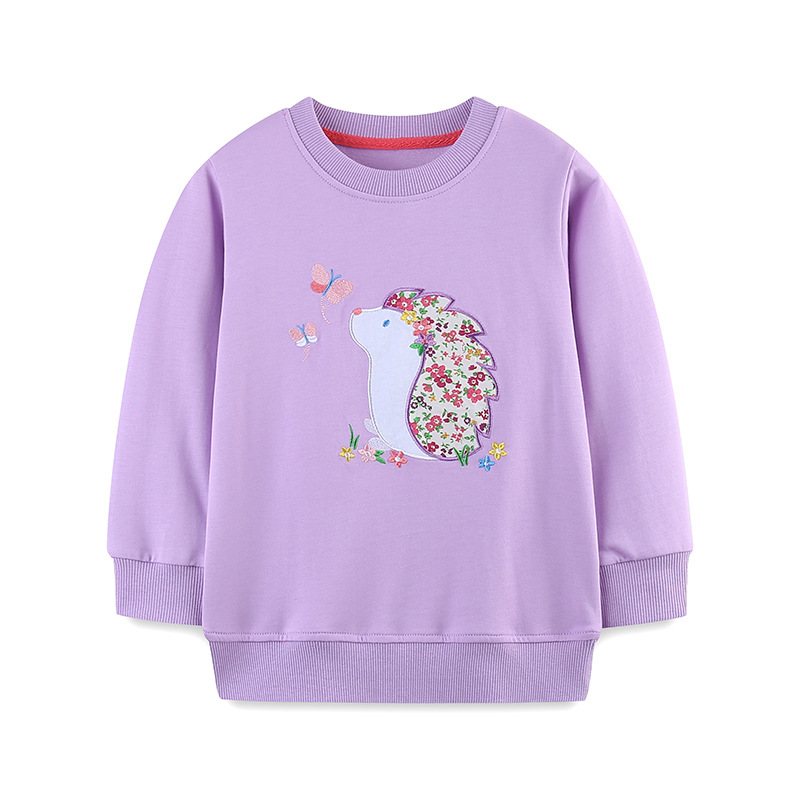 Nuevos productos de otoño suéter de algodón para niños de punto suéter de dibujos animados bordados sudadera para niños suéter de estilo europeo y americano suéter para niñas de manga larga