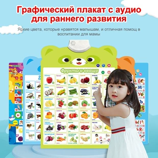 Говорящий плакат с русским алфавитом обучающая игрушка