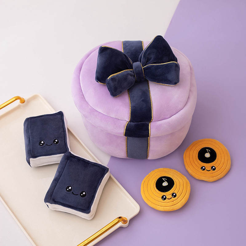 Transfronteriza una bolsa de galletas amor frijoles solubles snack almohada murciélago lleno de juguetes de peluche una bolsa de murciélago Muñeca