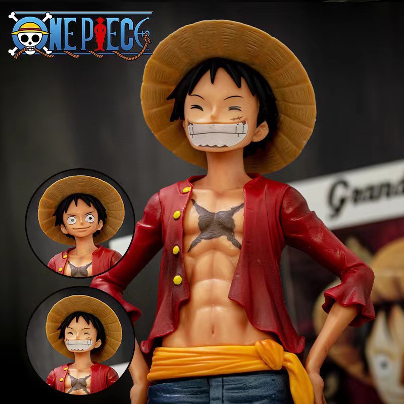 Mayorista pirata Luffy sonrisa Luffy Monchi D Luffy puede cambiar la cara Luffy modelo de mano