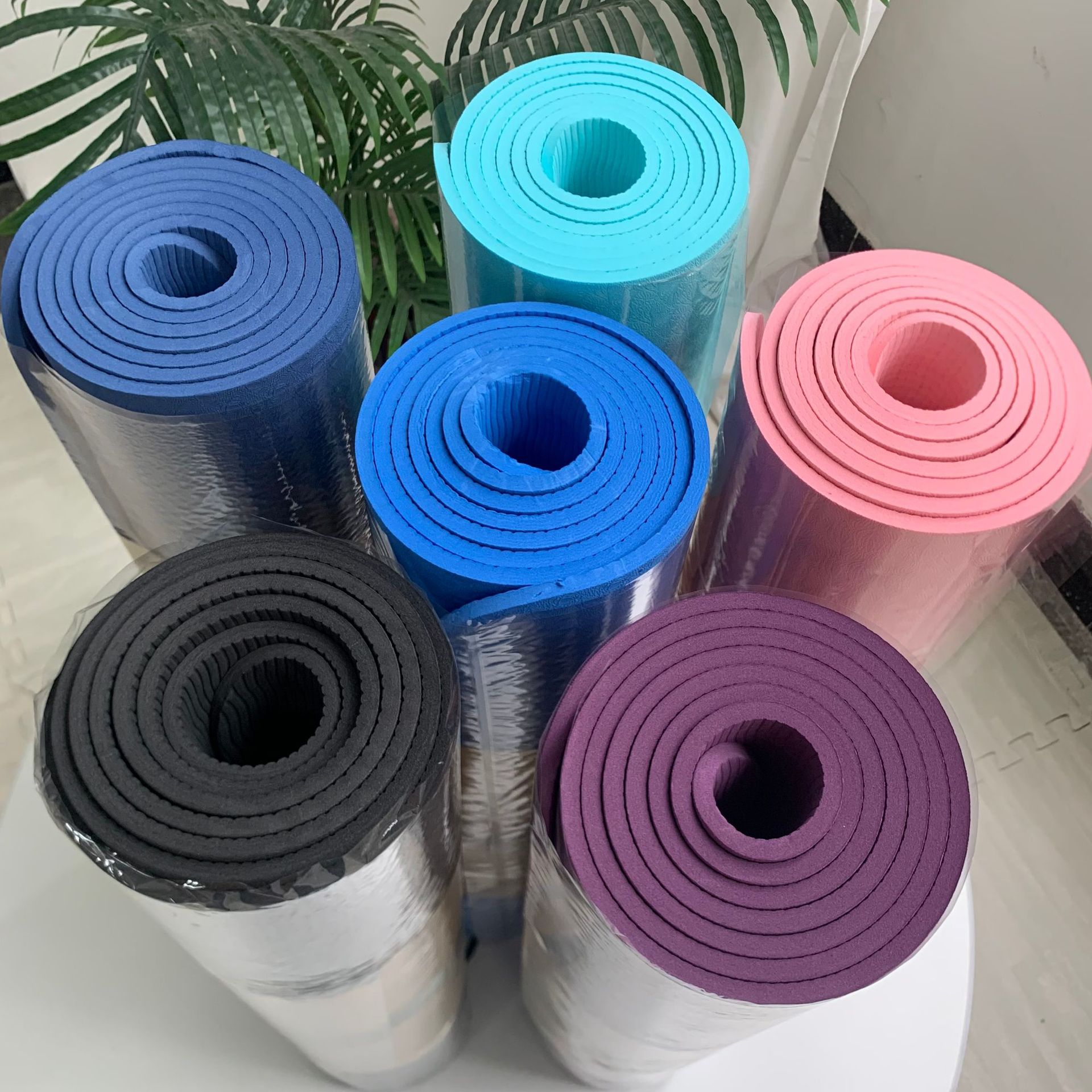 요가 피트니스 매트 크로스보더 스팟 전문 미끄럼 방지 여성용 두꺼운 길이 충격 흡수 홈 바닥 매트 183*61*0.6