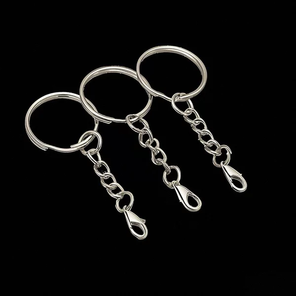 Metal Key Ring Extension Chain Lobster Clasp DIY Jewelry Accessories Doll Bead Pendant Key Chain Accessories