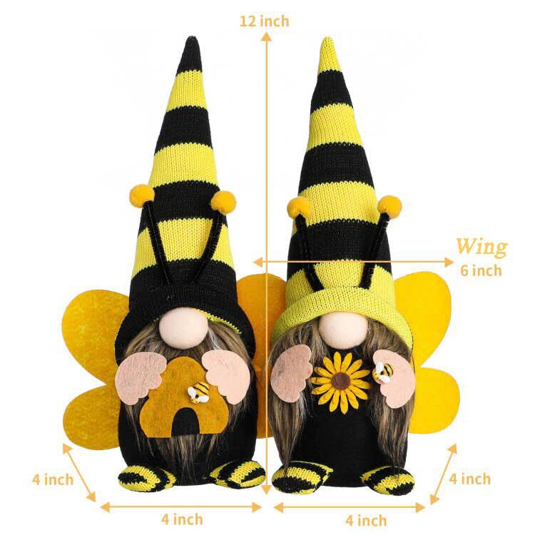 Amazon Bee Festival muñeca sin rostro enano lindo viejo Rudolf muñeca decoración de la ventana adornos de vacaciones