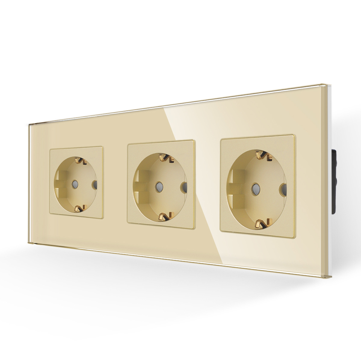 黑色欧式插座德式插座带接地俄罗斯插座