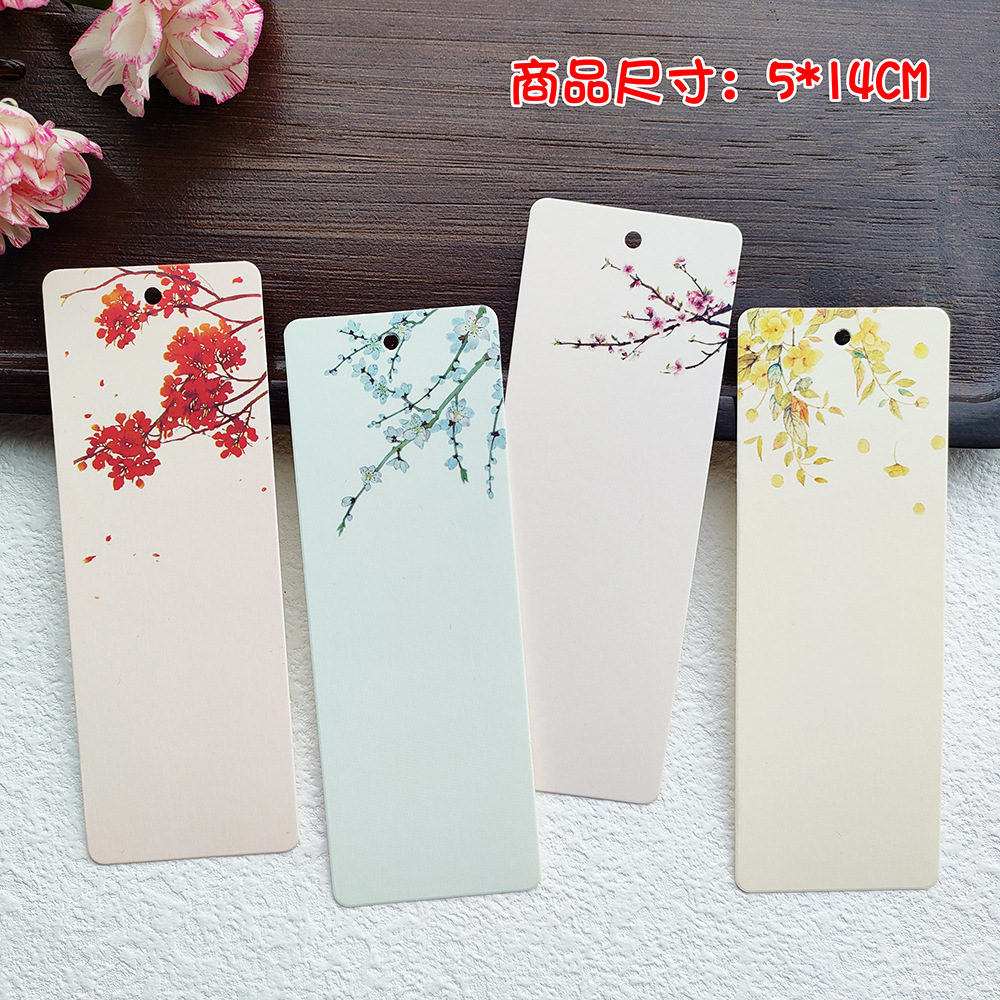 40 marcadores de estilo chino creativos tarjetas colgantes pequeñas flores y pájaros festivales retro deseos regalos de deseos tarjetas pequeñas