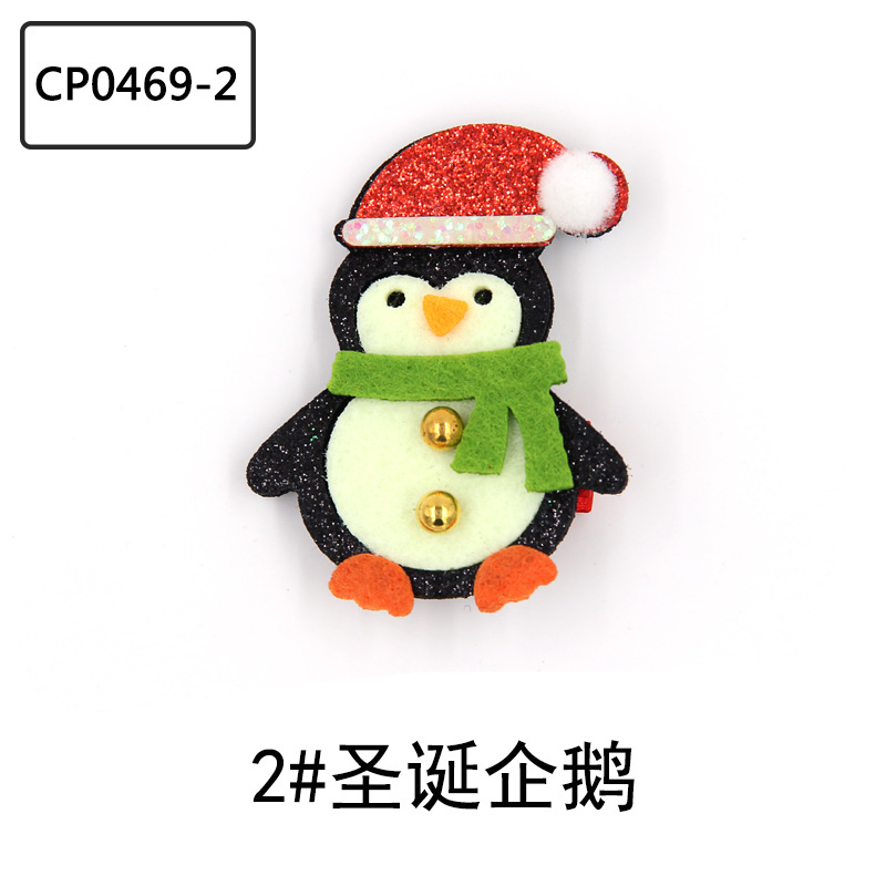Cross Border Hot Selling Christmas Antlers Snowman Christmas Tree Hairpin Fairy Hairpin Cute Christmas Ornament CP0469