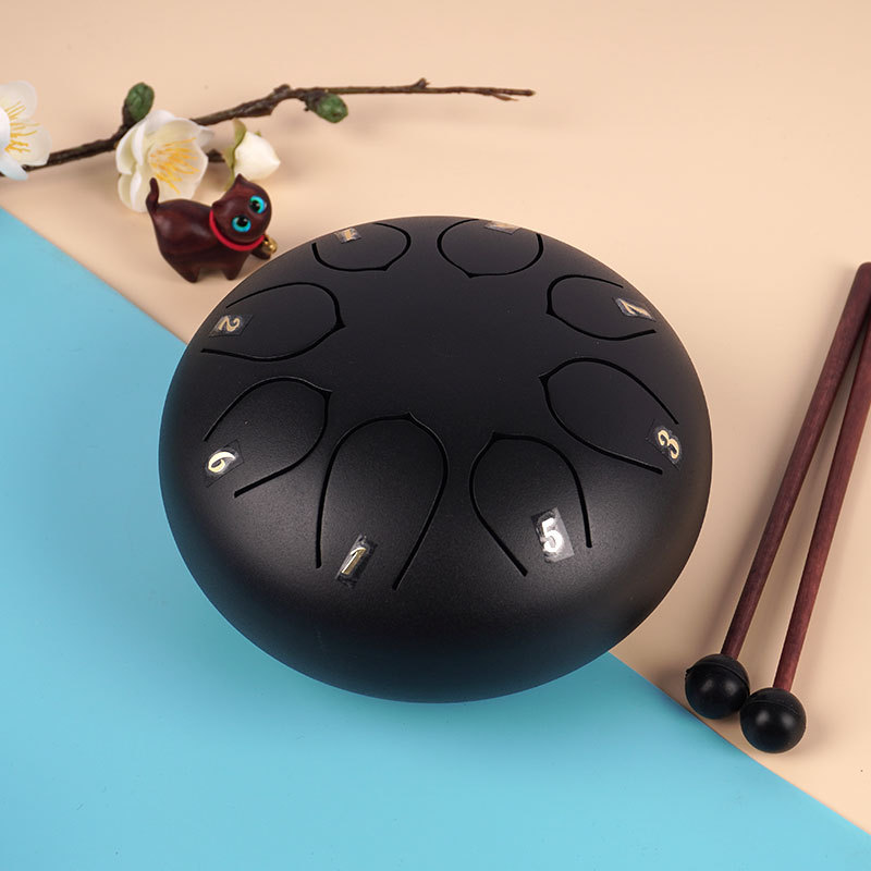 Lleno sílaba tambor hueco de 6 pulgadas de 8 tonos de tambor de loto tambor de acero tambor de lengua sin preocupaciones niños iluminación instrumento de percusión fuente de fábrica