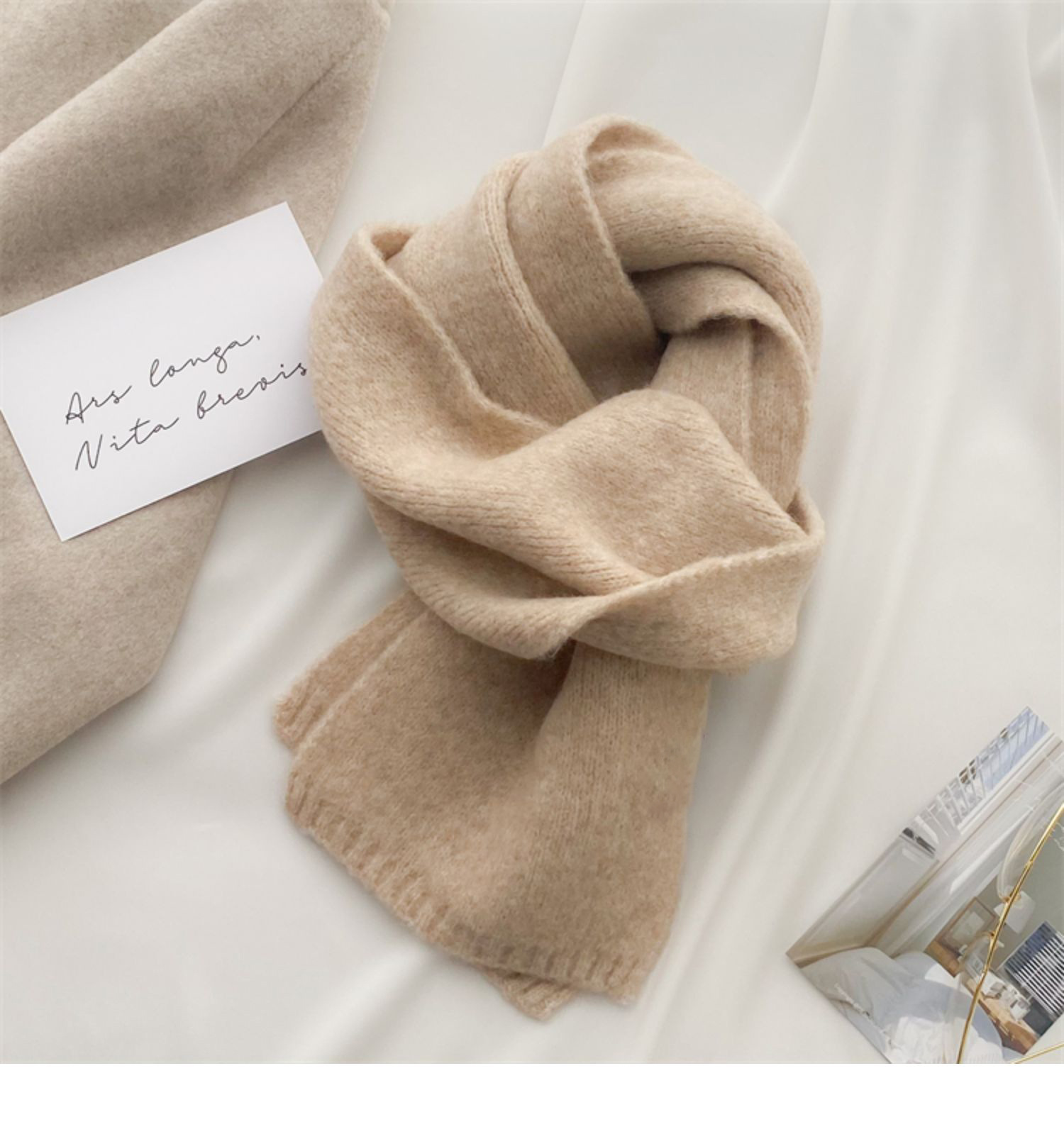 Mode Vintage geometrische Outdoor-Aktivitäten Winter Frühling rot grau mittellang [Markenname 3] Anti-Schalldämpfer Halstuch_voghion.com