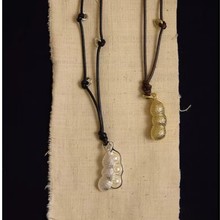 冷淡风豌豆珍珠吊坠高级感小众项链女时尚气质百搭长款毛衣项链