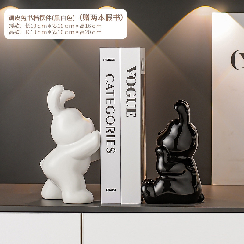 Decoraciones de encimera de TV de alto nivel lujoso, estabilidad emocional, artefactos mágicos, decoraciones de conejo, sala de estar, sensación de alto nivel.