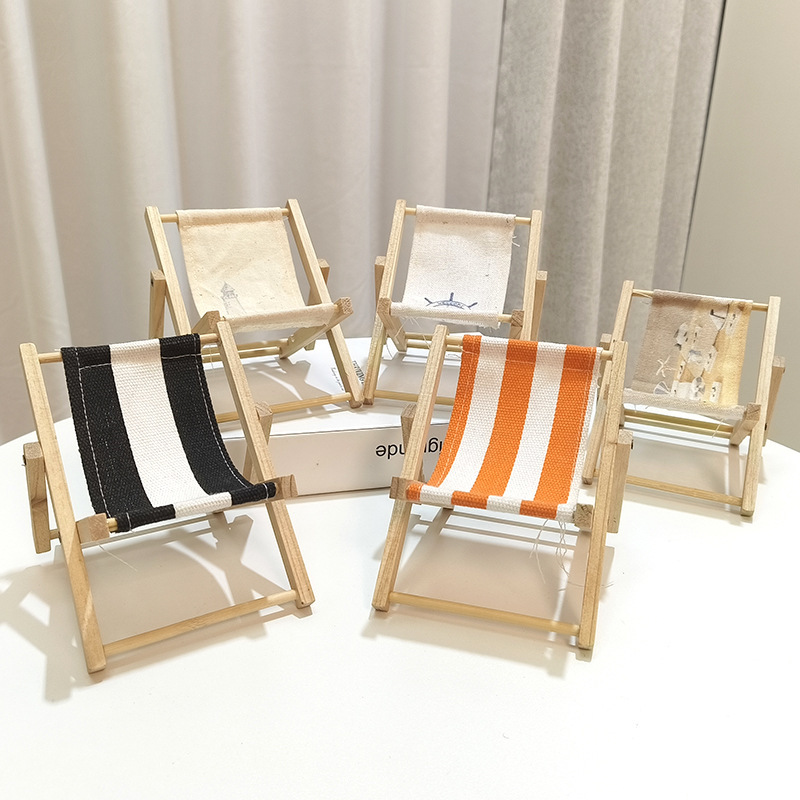 Wooden Desktop Small Beach Chair Home Children's Room Decoration Small Recliner Chair Photo Prop Ornament Mini Phone Stand Wooden Desktop Small Beach Chair Home Children's Room Decoration Small Recliner Chair Photo Prop Ornament Mini Phone Stand