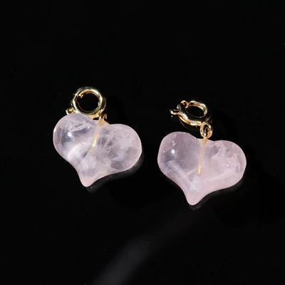 Natural Pink Crystal Multi-Style Carved Zərgərlik ara hissələri - 2love