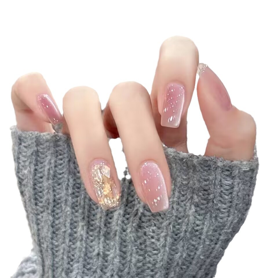 10 piezas de ojo de gato para usar piezas de uñas, productos terminados al por mayor, polvo suave de ojo de gato con taladro, piezas de manicura blanqueadoras