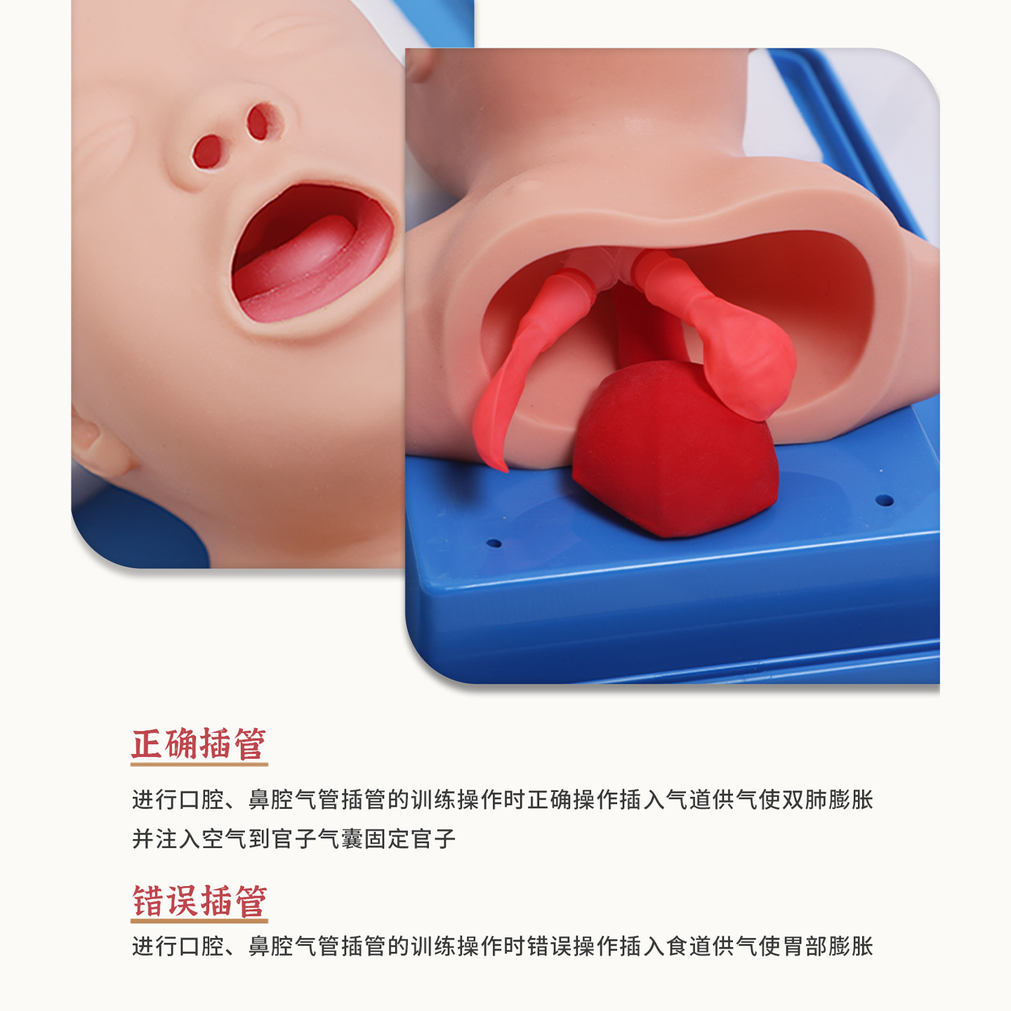 Boyou Classy Infant Tracheal Intubation Model J10 Pediatric Tracheal Intubation Practice Artificial Baby Mold