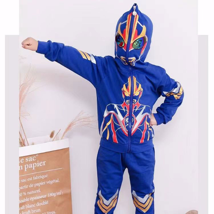 男の子スパイダーマン子供服春秋ツーピース子供スポーツスーツ子供春服ベビーウルトラマン服|undefined