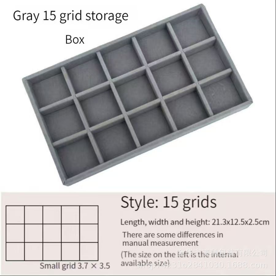 Franela, joyería, exhibición, caja de almacenamiento, acabado de escritorio, bandeja de almacenamiento de maquillaje, pendientes, pendientes, pulsera, anillo, estante de almacenamiento