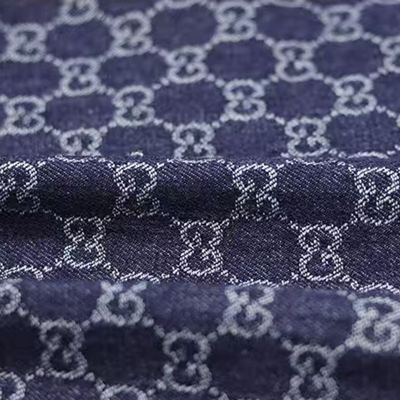 Popular Internet Celebrity Jacquard Denim Fabric High-End Washed Thick Clothing Fabric Twill
