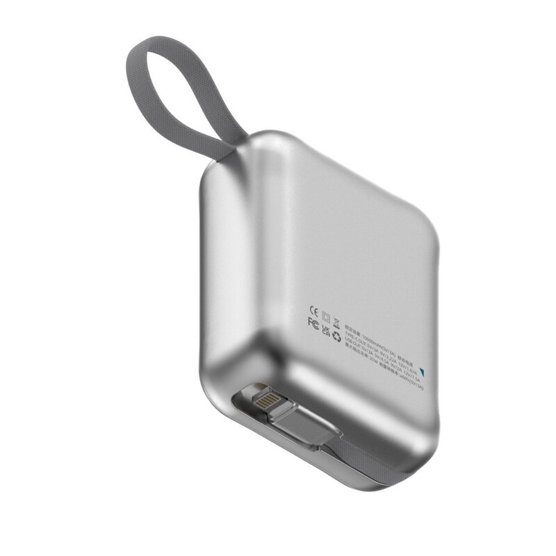 パワーバンクには、ストラップ付きの 2 本のワイヤーが付属しています 35W 急速充電 10000 mAh 小型携帯電話パワーバンク|undefined