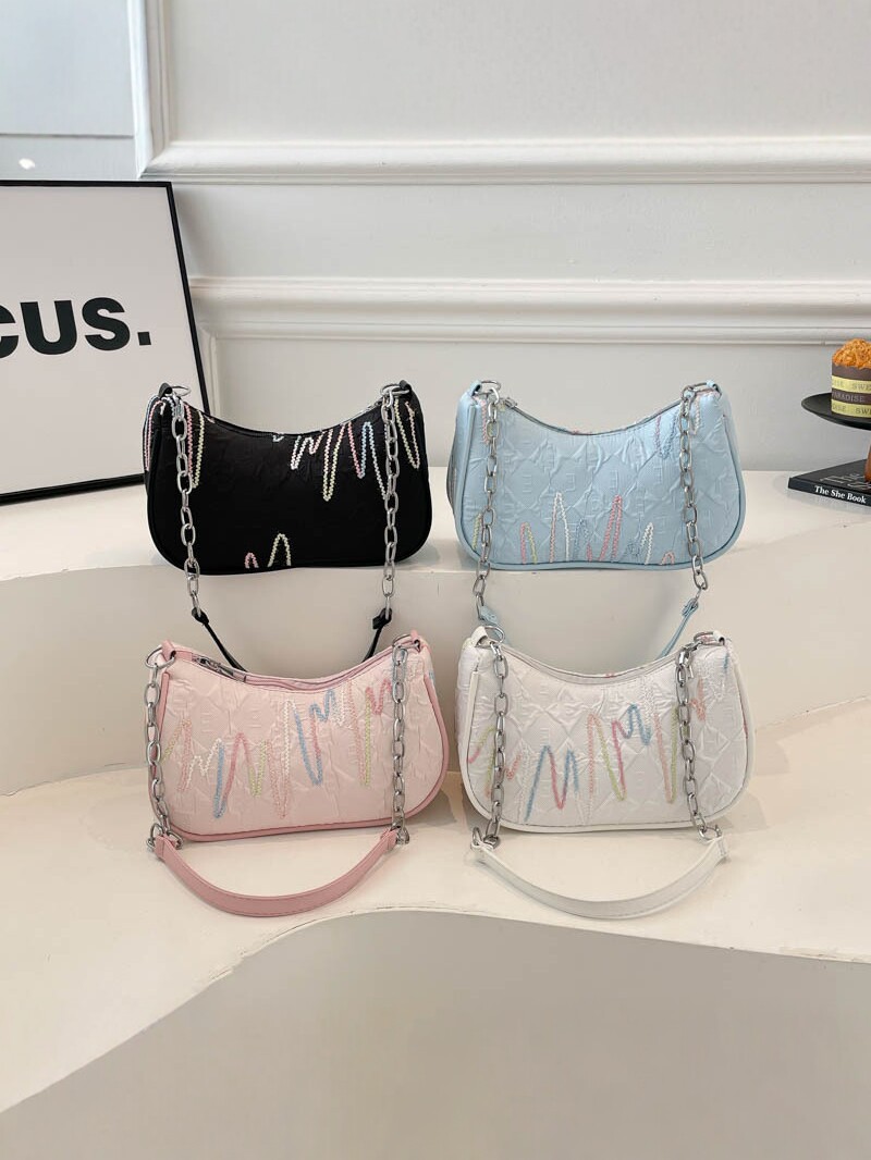 Bolso de mujer en caliente 2026 nueva moda bolso de brazo bolso de cadena de mujer bolso de hombro universal bolso de cadena de bordado de lujo ligero