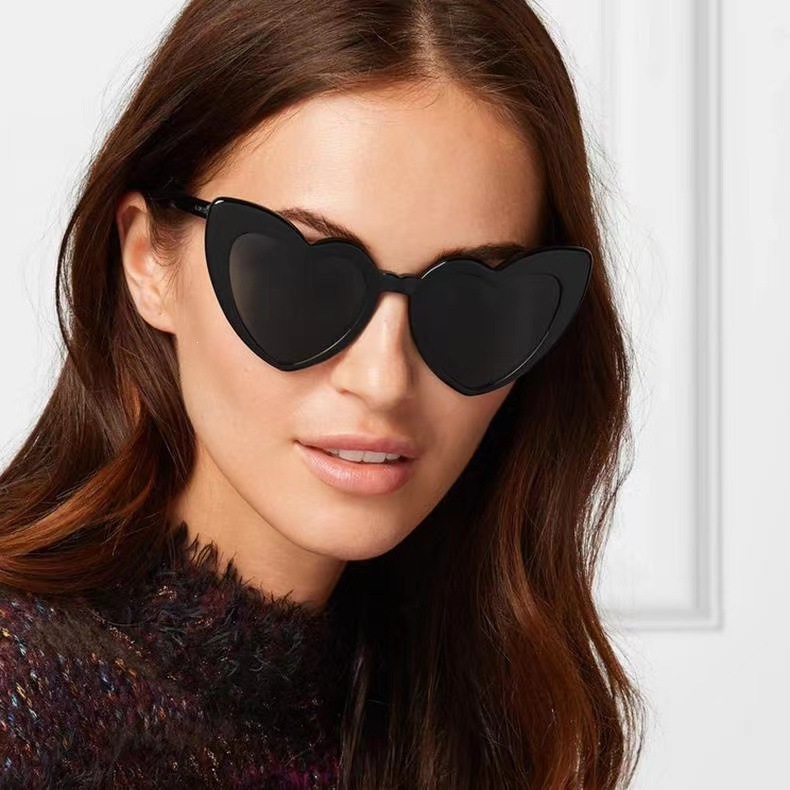 New Fashionable Heart-Shaped Sunglasses for Men and Women, Party Sunglasses, Trendy Heart-Shaped Sunglasses, Cross-Border European and American Eyewear