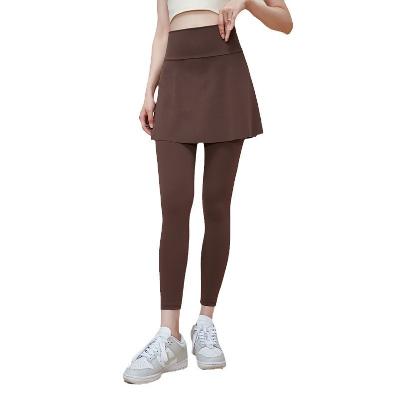 【Precio fijo】Pantalones deportivos de cintura alta para correr, de alta elasticidad, sensación de ligereza, de secado rápido, adelgazantes, dos en uno image 6