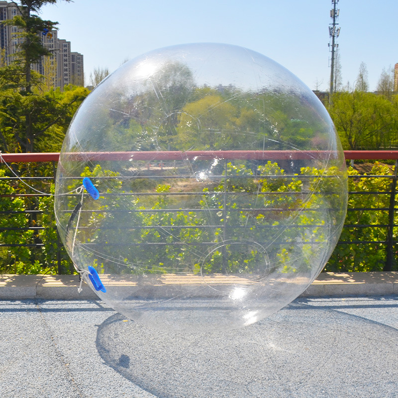 Pelota de agua inflable para caminar bola de cristal de baile para niños bola de rodillo de color transparente juguete de agua para adultos bola para caminar