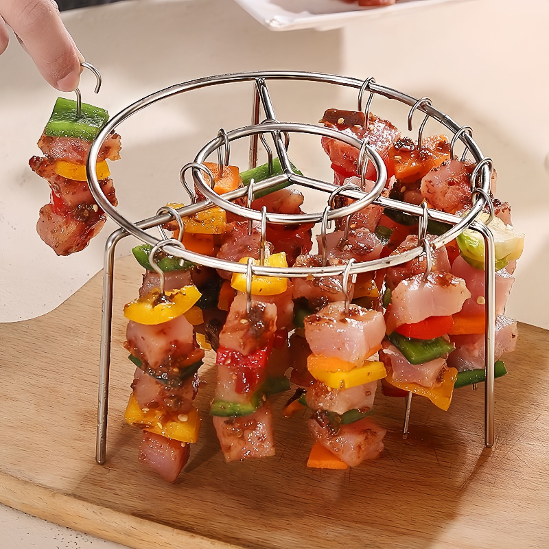 空気フライヤーの新型専用焼きグリル縦型24本円形多針焼肉棚家庭版ネット赤焼きグリル|undefined