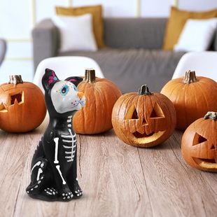 Cross Border Halloween Statue Dog Home Desktop Animal Sculpture Garden Decorations Venue Atmosphere Props A25