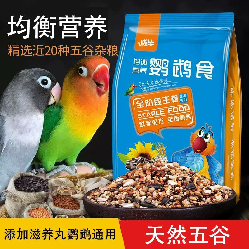 鹦鹉鸟粮玄凤虎皮牡丹鹦鹉饲料鸟食混合粮食黄谷子带壳小米批发