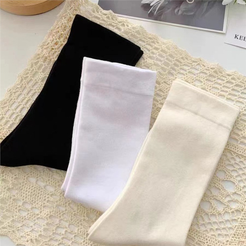 Small Red Book Style Boneless Socks for Women, Spring and Autumn, Instagram Trendy, Japanese Academy Style, Simple White Mid-Calf Socks, Postpartum Socks