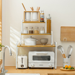 Nachuan kitchen cabinet storage rack Japanese-style cabinet partitions layered overlay finishing rack countertop storage artifact iron rack