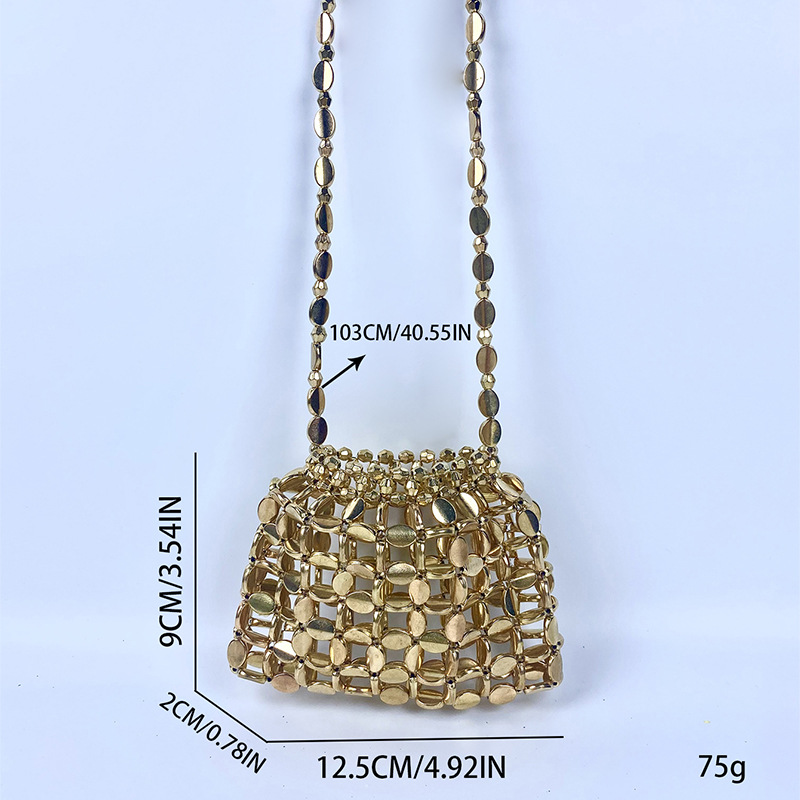 52g Weight Sequins Fashion Element Open Closure Type Single Shoulder Strap Strap Type Shoulder Bag Bags Type Holiday, Travel, Daily Occasion Acrylic Material Solid Color Pattern 2025 Spring and Summer Season Women's Gender Streetwear Style Dumpling Shape Shape Small Size Women's Small Arylic Solid Color Streetwear Sequins Dumpling Shape Open Shoulder Bag 21