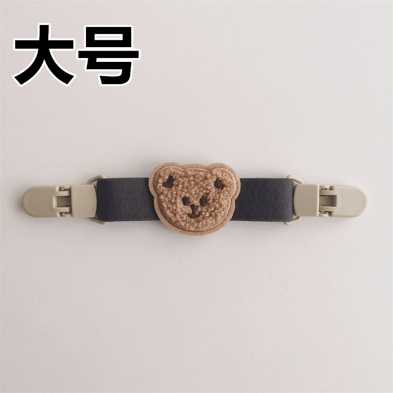 [대형] 블랙 앤 그레이(스트랩 클립) [플랫(브라운 커피) 곡선 입 따뜻한 마음 곰]