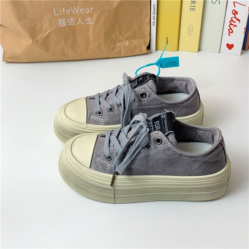 Retro burgundy low-top canvas shoes for women, 2026 autumn basic style, street style skateboard shoes, versatile shoes, Yuanbo 5122