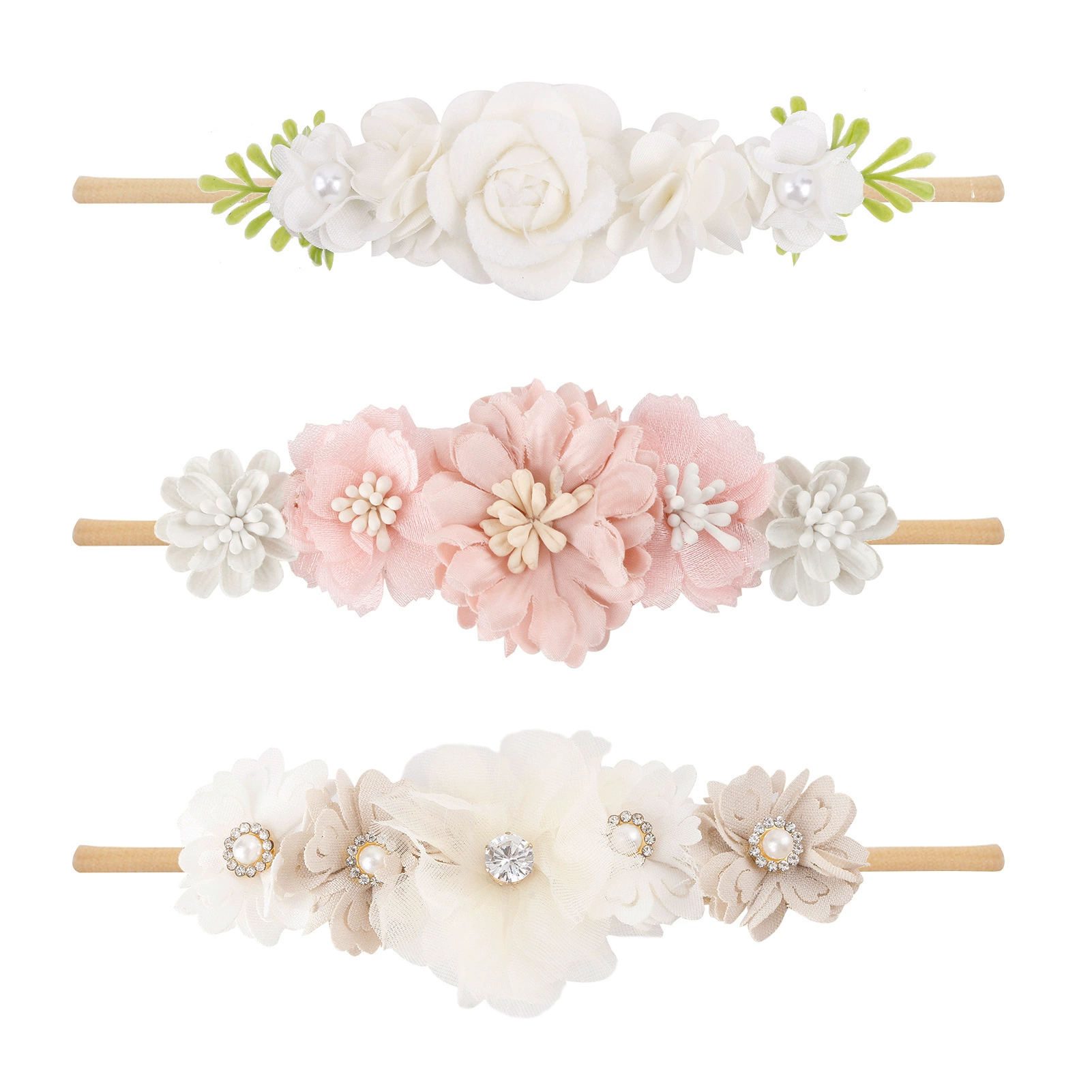 Трансграничные прямые продажи с фабрики Новая Горячая свежая пасторальная повязка на голову супер эластичная нейлоновая Цветочная Детская повязка для волос