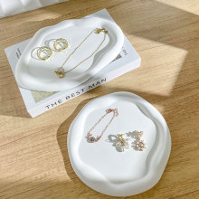 ins饰品托盘白色石膏收纳托盘首饰珠宝摆件陈列拍照道具氛围装饰