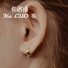 2024春韩国设计师品牌代购925纯银小星星钻mini耳环女