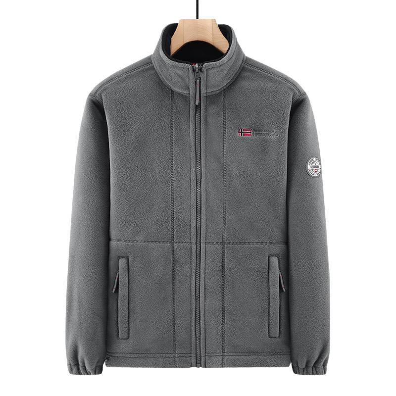Exportación Noruega de una sola chaqueta de terciopelo gruesa de doble cara chaqueta de terciopelo para hombre de invierno cálido ocio chaqueta de tamaño grande para hombre