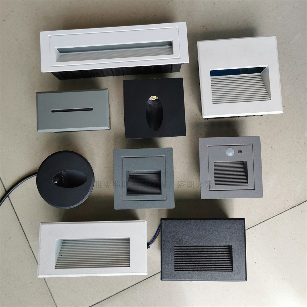 厂家定制户外LED墙角灯地脚灯 嵌入式室外台阶楼梯灯庭院踏步灯铝