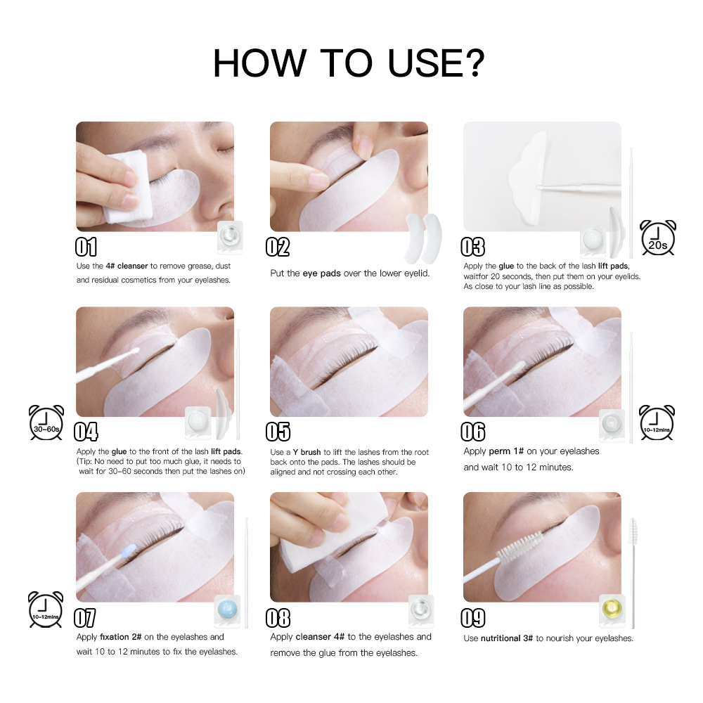 ibcccndc Eyelash perming set, disposable cold eyelash perming tool, simple eyelash perming and curling set undefined