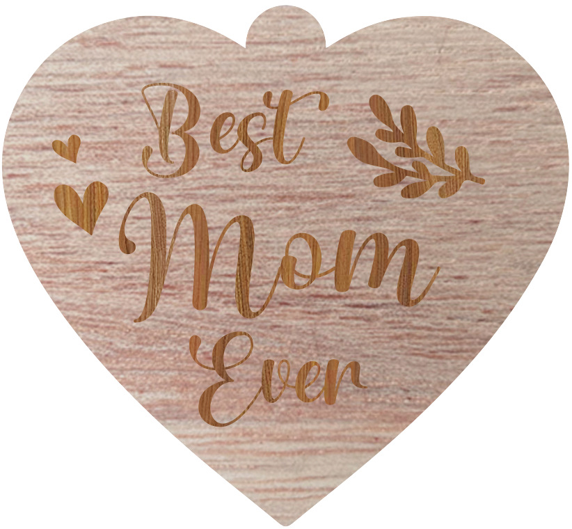 최고의 엄마 나무 곡물 색상 양면 조각