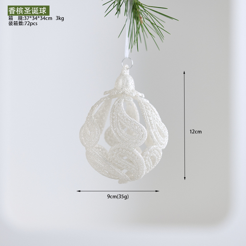 Colgante acrílico blanco polvo brillante colgante de Navidad pequeña estrella explosiva instrumento pequeño colgante de nieve decoración de Navidad