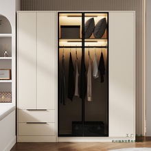 衣柜家用卧室新款小户型简易定 制组合衣橱轻奢感单人储物柜