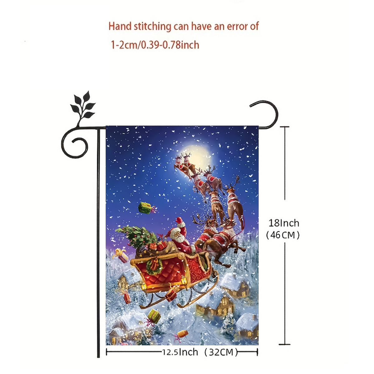 Cross-border special for Christmas series truck reindeer Christmas Snowman double-sided printing garden decoration garden flag flag_voghion.com