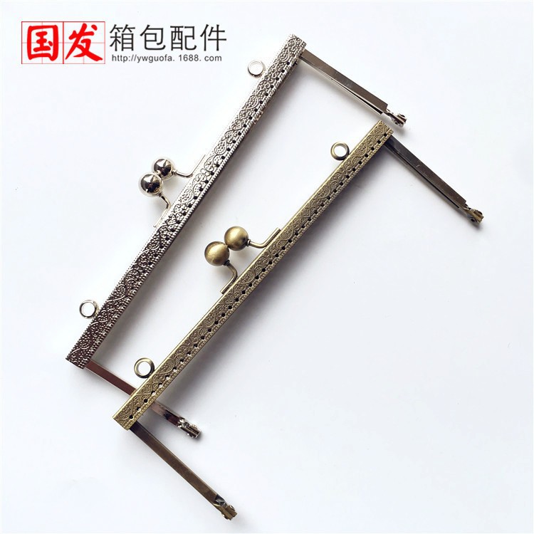 20Cm cuadrado flor convexa pie de barca golpea cabeza de oro, bronce, bolso de plata oro