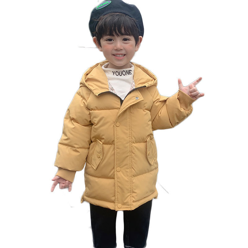 2024 nuevos niños abajo Chaqueta de algodón acolchado de los hombres de longitud media de las mujeres anti-temporada de invierno estilo coreano Chaqueta de algodón acolchado abrigo engrosado