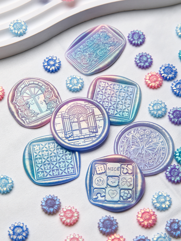 오로라 글리터 왁스 왁스 왁스 왁스 왁스 봉인 왁스 입자 골드 파우더 컬러 체인지 편광 컬러 세트 봉인 왁스 레터