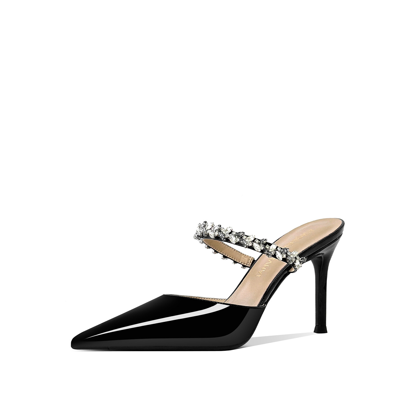 In Stock Elegant Closed-Toe Half Slippers For Women, Pointed Toe Stiletto High Heels, Fashionable Women's Shoes To Match_vogvips.com