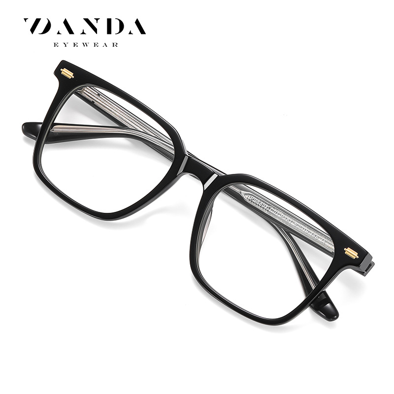 El Comercio exterior nueva placa gafas Marco de las mujeres artísticas cuadrados gafas lisas PS8801 placa fija alta anti-azul gafas de luz hombres