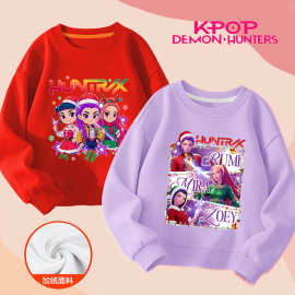 圣诞节kpop猎魔女团zoey米拉mira鲁米rumi长袖加绒卫衣女童亲子装